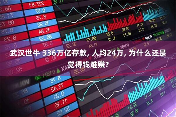武汉世牛 336万亿存款, 人均24万, 为什么还是觉得钱难赚?