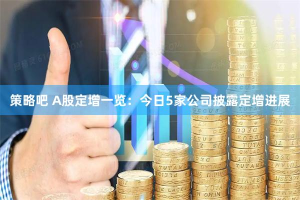 策略吧 A股定增一览：今日5家公司披露定增进展