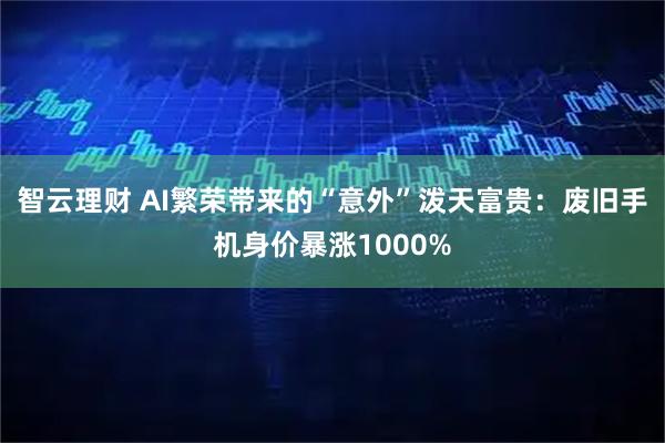 智云理财 AI繁荣带来的“意外”泼天富贵：废旧手机身价暴涨1000%