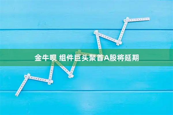 金牛呗 组件巨头聚首A股将延期