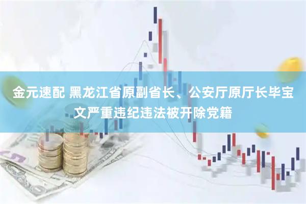金元速配 黑龙江省原副省长、公安厅原厅长毕宝文严重违纪违法被开除党籍